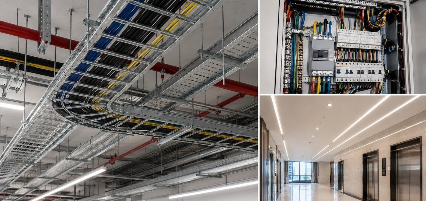 Electrical power distribution and lighting works by Buildings Rank