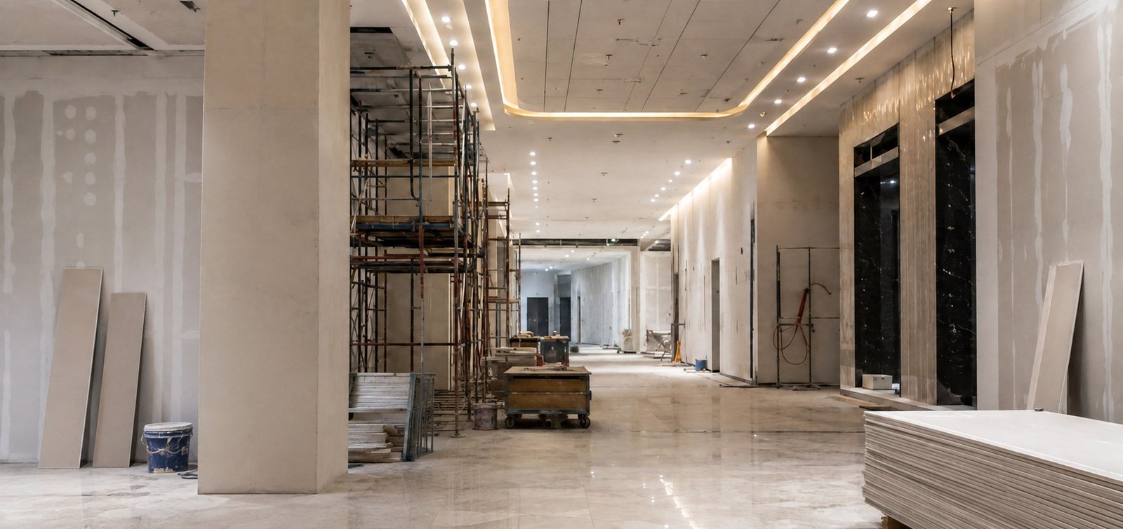 Construction team coordination and work-front control